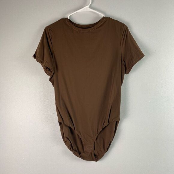 Skims Fits Everybody T-Shirt Bodysuit 2x Cocoa - Picture 3 of 8